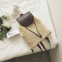 Mochila de Viaje para Mujer en Punto de Crochet con Diseño Boho Estilo Hueco Alhombrado para Hombro y Espalda Ideal para Playa y Verano - details 15