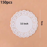 150 Uds. Tapetes de encaje de papel redondos, vajilla decorativa para fiesta, manteles individuales, tapetes de papel blanco, decoración de mesa - details 7
