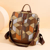 Mochila de viaje para mujer impermeable de cuero PU con bolsillos múltiples bolsa escolar casual para niñas adolescentes - details 2