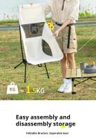 Sillas ultraligeras plegables portátiles para acampar, sillas de pesca en la playa con respaldos, muebles de exterior - details 11