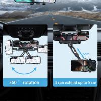 Soporte Universal de teléfono móvil para coche, espejo retrovisor retráctil giratorio de 360 °, grabadora de conducción, para iPhone - details 8