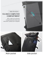 Heroic Knight-mochila enrollable impermeable para hombre y mujer, morral de viaje expandible con carga USB, bolso para portátil de gran capacidad - details 9