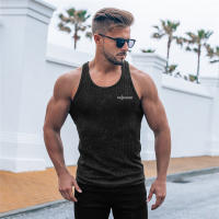 Gym Fitness Slim Tank Tops Men Muscle Sleeveless Sportswear Shirt Summer Casual Fashion Vertical Stripe Knitted Quick Dry Vests - details 4