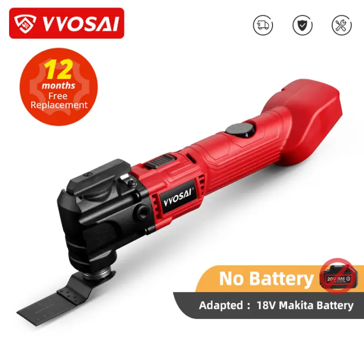 VVOSAI-Sierra eléctrica oscilante multiherramienta, recortadora inalámbrica, renovador, 6 velocidades variables, 20V - 1