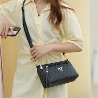 Bolso cruzado de cuero PU para mujer, bolsa de hombro con cremallera de gran capacidad, con hilo de bordar, a la moda, novedad - details 11