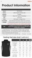 WEST BIKING-Chaleco con calefacción eléctrica para hombre y mujer, 5 áreas, USB, ropa térmica, lavable, deporte de invierno, ciclismo - details 3