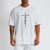 Oversized Fit T shirt Men Drop Shoulders Gym Bodybuilding Fitness Loose Hip-Hop T-shirt Quick Dry Mesh Streetwear Sports Tshirt - details 2