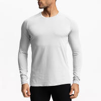 Camiseta de Compresión para Fitness Cuello Redondo, Ajuste Delgado, Manga Larga, Gráfico de Entrenamiento de Bodybuilding Moda de Otoño para Hombres - details 6