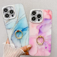 Funda con soporte de anillo para Apple iPhone 16 15 14 Pro Max, de mármol de alta calidad, IMD, PC, a prueba de golpes. - details 2