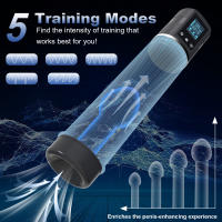 Bomba de pene automática Bomba de vacío Masturbador masculino Copa Ampliación Potenciador Masaje Chupando Vibrador Ampliación Erección Entrenador Adultos Juguetes sexuales Hombres - details 4