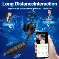 Vibrador anal de empuje, masajeador de próstata, anillo vibrador para pene, tapón anal con control remoto, 9 modos de vibración, cuentas anales, vibradores masculinos para hombres, juguetes para adultos, juguetes sexuales para hombres y placer de pareja - details 2