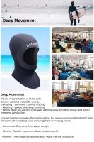 Capucha de neopreno de 3/5MM Unisex, gorro de natación profesional antideslizante, protección contra el frío, traje de neopreno, cubierta para la cabeza, gorro de buceo - details 8