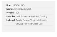 ROSALIND-polvo acrílico y líquido para decoración de uñas, juego de manicura, purpurina de cristal, herramienta de tallado de uñas 3D - details 14