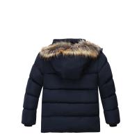 Boys Jacket Letter Winter Keep Warm Fashion Lining With Plush Fur Collar Hooded Heavy Coat For Kids - details 9
