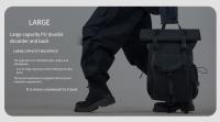 1 nueva mochila con boca enrollable, mochila de expansión de gran capacidad, mochila para estudiantes, bolsa de viaje corta con cubierta enrollable, bolsa para ordenador portátil - details 0