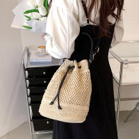 Bolso de Verano para Mujeres Bolso de Hombro de Paja Bolsa Top Mate de Ratán Bolso de Mano Casual de Raffia Crochet Bolso de Playa - details 8