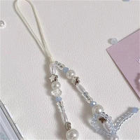Colgante coreano con forma de estrella y perlas para teléfono, accesorios para iPhone, cordón Universal, joyería para niña, cuerda colgante - details 3
