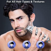 Limural-cortadora de pelo eléctrica para hombres, profesional, inalámbrica, recargable, con pantalla LED, caja de Metal - details 8