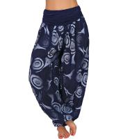 Pantalones sueltos para mujer Pantalones de pierna ancha con cintura Pantalones harén sueltos - details 14