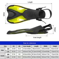 Aletas de esnórquel profesionales para adultos, zapatos de playa con hebilla ajustable, tacón abierto, antideslizantes, equipo de deportes acuáticos - details 3