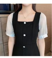 Vestidos midi de manga larga con cuello cuadrado vintage - details 13
