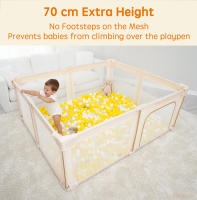 PANGDUBE Corralito plegable para bebés, valla para bebés sin instalación, centro de actividades para bebés, parque de juegos interior, parque infantil plegable para viajes en el parque, corralito al aire libre - details 3
