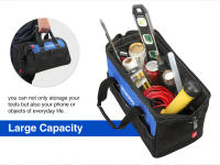 Bolsa de Herramientas WORKPRO de 13 Pulgadas, Bolsa de Herramientas de Boca Ancha con Bolsillos Interiores para Almacenamiento de Herramientas - details 3