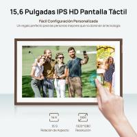 ARZOPA 15,6 pulgadas 1920 x 1080 FHD IPS marco de fotos Digital electrónico pantalla táctil transferencia instantánea fotos vídeos para regalo D15 - details 6
