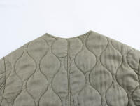 Vintage Women Long Sleeve O Neck Quilted Jacket Female Single Breasted Autumn Short Padded Coat Streetwear Outfits - details 12