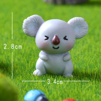 Modelo en miniatura Conjunto de 4 adornos de koala Figuras de bricolaje Juguetes Manualidades Modelo de resina de simulación Mini decoración de paisaje para regalos de decoración del hogar - details 6