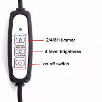 Luz LED regulable para acuario, alimentada por USB, con temporizador, 360 grados, espectro completo, luz para pecera, crecimiento de plantas, botella suculenta - details 7
