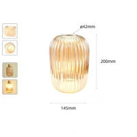 Reemplazo de pantalla de lámpara de vidrio Vintage E27, patrón de linterna de piña de diamante, cubierta de vidrio amarillo para iluminación colgante de arte, 42mm, E26 - details 13