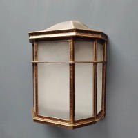 Candelabro de pared Exterior Vintage rústico E27, luz de linterna de pared Exterior con sombra acrílica helada para Patio, puerta de entrada de porche - details 2
