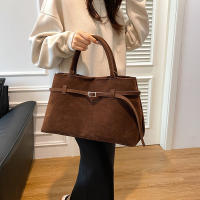 Bolsos de mano de gamuza sintética para mujer, carteras de diseñador de lujo, monederos Vintage, hebilla de cinturón, gran capacidad, axilas, hombro, 2024 - details 11