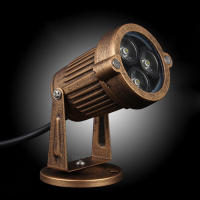 Luces de paisaje LED Vintage de 3W, focos rústicos impermeables de aluminio fundido para exteriores, paredes, árboles, banderas, luces de jardín de bronce - details 2