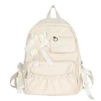 Mochila escolar con lazo para mujer y niña, morral bonito con personalidad, estilo universitario - details 34