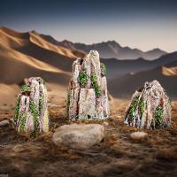 Modelo en miniatura de adorno de rocalla, figuritas DIY, manualidades de juguete, modelo de resina de simulación, Mini decoración de paisaje para decoración del hogar, regalos - details 1