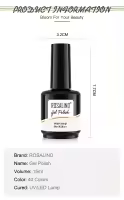 ROSALIND-Juego de esmaltes en Gel para uñas, Set de 4/5/6 piezas, semipermanentes, Serie de invierno, barnices híbridos, todo para manicura - details 15