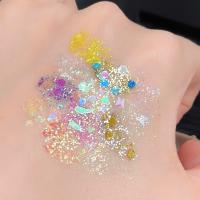 Paleta de Sombras de Ojos de Secuencias Brillantes Gel de Brillo Autoadhesivo para Pelo, Uñas, Cuerpo Belleza en Tonos Azul, Rosa, Amarillo - details 11