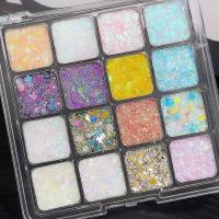 Paleta de Sombras de Ojos de Secuencias Brillantes Gel de Brillo Autoadhesivo para Pelo, Uñas, Cuerpo Belleza en Tonos Azul, Rosa, Amarillo - details 12