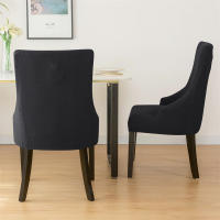 Funda elástica para silla de comedor, fundas para sillas de LICRA Jacquard, respaldo alto elástico, sillones inclinados, para cocina de Hotel, 1 ud. - details 39
