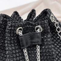 Bolsos cruzados con forma de cubo de diamantes de imitación para mujer, bolsos de hombro brillantes, bolsos de cadena, bolsos de almacenamiento de fiesta de noche - details 20