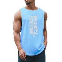 Gym Absorb Sweat Singlet Summer Breathable Sleeveless Quick Dry Vest Casual Fashion Print Shirt Men Workout Muscle Mesh Tank Top - details 12