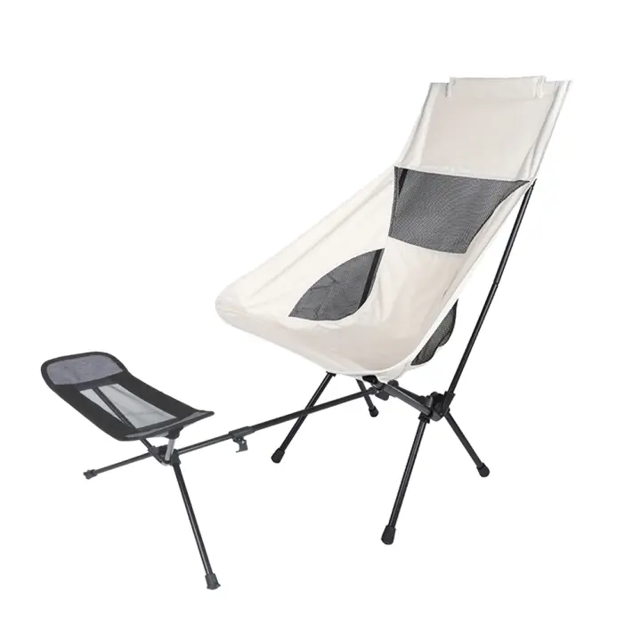 Reposapiés para acampar, para actividades al aire libre, pesca, picnic, senderismo, silla plegable ligera con bolsa de transporte - 1