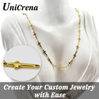 Cadena de Cruz de Acero Inoxidable Plateado UniCrena Alergénico para Hacer Joyería - details 2