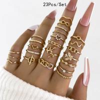 Juego de Anillos Geométricos Bohemios 30 Piezas de Oro y Plata para Uñas - details 23