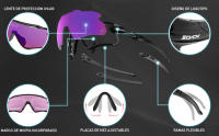 Polarizadas Gafas de Ciclismo con 3 Lentes Intercambiables Hombres Mujeres Bicicletas - details 2