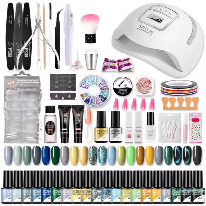 ROSALIND-Conjunto de esmaltes en Gel para uñas, herramientas de manicura, conjunto completo, para Semi permanente, necesita UV LED - 1