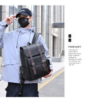 Nuevas mochilas con hebilla de cinturón, bolsos casuales retro británicos, mochilas de cuero PU suave, bolsos de viaje de gran capacidad para salir, mochilas escolares unisex para estudiantes - details 19