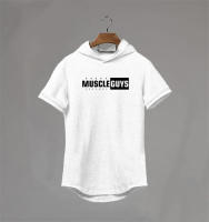 New Summer Brand Cotton Men Casual Shirts Gym Fitness Clothing Fashion Hip Hop Bodybuilding Muscle Hooded Short Sleeve T-shirt - details 13